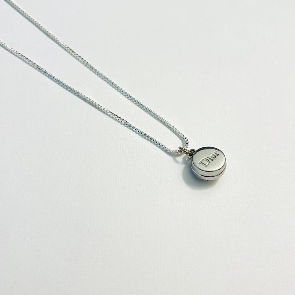 Christian Dior Circle Pendant on Chain/Necklace